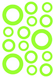 Stickers bulles d�coup�s � la forme dans vinyle de couleur unie au choix. Planche de 15 stickers Bulles