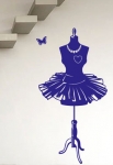 Stickers buste de styliste pour d�corer une buanderie ou une pi�ce d�di�e aux loisirs cr�atifs