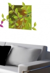stickers muraux feuillages verts
