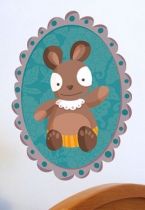 Stickers cadre petit lapin.