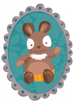Stickers cadre petit lapin.