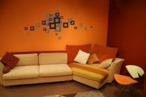 Stickers carres : Stickers d�coup�s � la forme dans vinyle de couleur unie : 20 Carr�s. A vous de composer votre propre deco murale