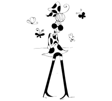 Sticker carla la vie, l'amour, les papillons