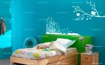 stickers enfant branche oiseaux