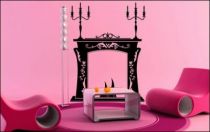 Le stickers chandelier baroque bougeoir pour une d�coration baroque