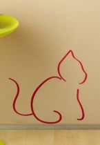 Stickers chaton au trait
