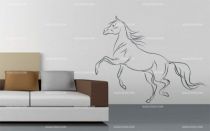 Stickers cheval au trait