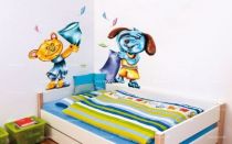 Stickers chien oreiller