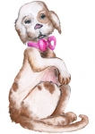 Stickers chiot beige