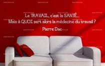 Stickers citation humour travail