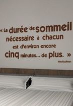 Stickers citation t�te de lit