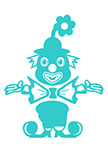 Stickers clown joyeux