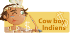 Stickers Cow boy et indiens