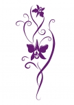 stickers d�co orchid�e d�coup�e dans vinyle de couleur uni. Ce sticker orchid�e peut �tre id�al pour d�corer un vase, une porte de placard, un mur ou pourquoi pas une porte de frigo.