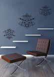 stickers deco "Ribambella Magnifica" d�coup� � la forme dans vinyle de couleur unie.
