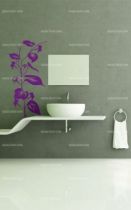 stickers plante salle de bain