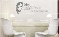 stickers des perles de pluie