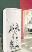 stickers fillette couette