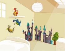 stickers dragons. Trois stickers dragons imprim�s sur adh�sif et d�coup�s � la forme.