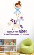 Stickers dresseuse de licorne