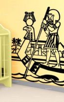 Stickers �gyptien en barque