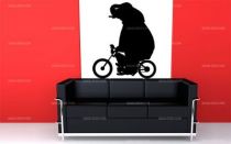 Stickers �l�phant sur une moto