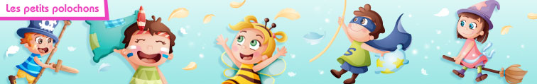 Stickers enfants sur le th�me des batailles de polochon