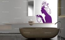 Stickers femme aux perles