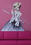 stickers femme drape