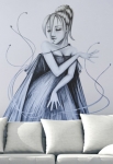 stickers capuchon femme