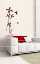 stickers fleur papillon