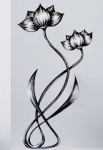 stickers rubans et fleurs
