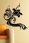 stickers baroque the flower, une belle fleur stylis�e pour d�corer avec go�t vos murs