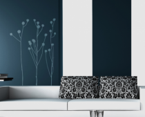 Le stickers fleur trois tiges pour un d�cor mural sur le th�me de la nature