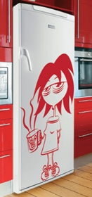 stickers frigo humoristique pour d�corer la cuisine