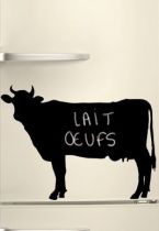 stickers vache ardoise noire