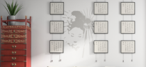 Le stickers geisha chinoise pour une d�coration ethnique et d�paysante