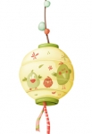 Stickers lampion jaune pour d�corer votre int�rieur. Ce sticker lampion d�coratif fera le bonheur des enfants et des parents. Ce sticker apportera une touche de nature, d'amour et de douceur sur les murs de la chambre de votre enfant.  Sticker imprim� sur du vinyle adh�sif et d�coup� � la forme. Gamme de stickers enfants Jardin secret, cr�ation Kmiep. 