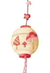 Stickers lampion rouge pour d�corer votre int�rieur. Ce sticker lampion d�coratif fera le bonheur des enfants et des parents. Ce sticker apportera une touche de nature, d'amour et de douceur sur les murs de la chambre de votre enfant.  Sticker imprim� sur du vinyle adh�sif et d�coup� � la forme. Gamme de stickers enfants Jardin secret, cr�ation Kmiep. 