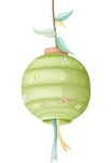 Stickers lampion vert pour d�corer votre int�rieur. Ce sticker lampion d�coratif fera le bonheur des enfants et des parents. Ce sticker apportera une touche de nature, d'amour et de douceur sur les murs de la chambre de votre enfant.  Sticker imprim� sur du vinyle adh�sif et d�coup� � la forme. Gamme de stickers enfants Jardin secret, cr�ation Kmiep. 
