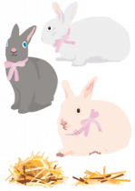 Stickers lapins aux n�uds
