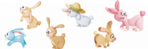 Stickers lapins fermiers