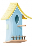Stickers le nichoir bleu pour d�corer une chambre d'enfant ou cr�er une d�coration sur le th�me des oiseaux et autres volatiles avec des couleurs  pastels. Ce sticker nichoir apportera une touche de nature et compl�tera le d�cor du mur dans les airs.  Sticker imprim� sur du vinyle adh�sif et d�coup� � la forme. Gamme de stickers enfants Jardin secret, cr�ation Kmiep. 