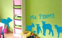 stickers les animaux de la ferme pour d�corer une chambre d\'enfant