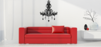 Le stickers lustre coeurs pour une d�coration baroque