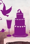 sticker mariage, tout pour la d�co du heureux �v�nement : les alliances, le gateau, les coeurs, la d�coration florale. Il ne manque que les mari�s