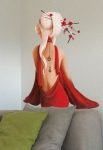 stickers branche fleurie