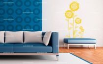 stickers muraux tournesol