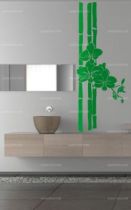 stickers fleurs sur bambou