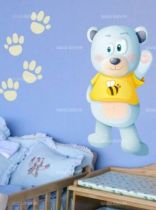stickers muraux enfants. Marc l\'ourson est un sticker mural pour d�corer la chambre de vos enfants. Ce sticker mural est imprim� sur adh�sif et d�coup� � la forme.